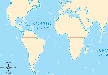 Illustration of a map showing several continents and oceans